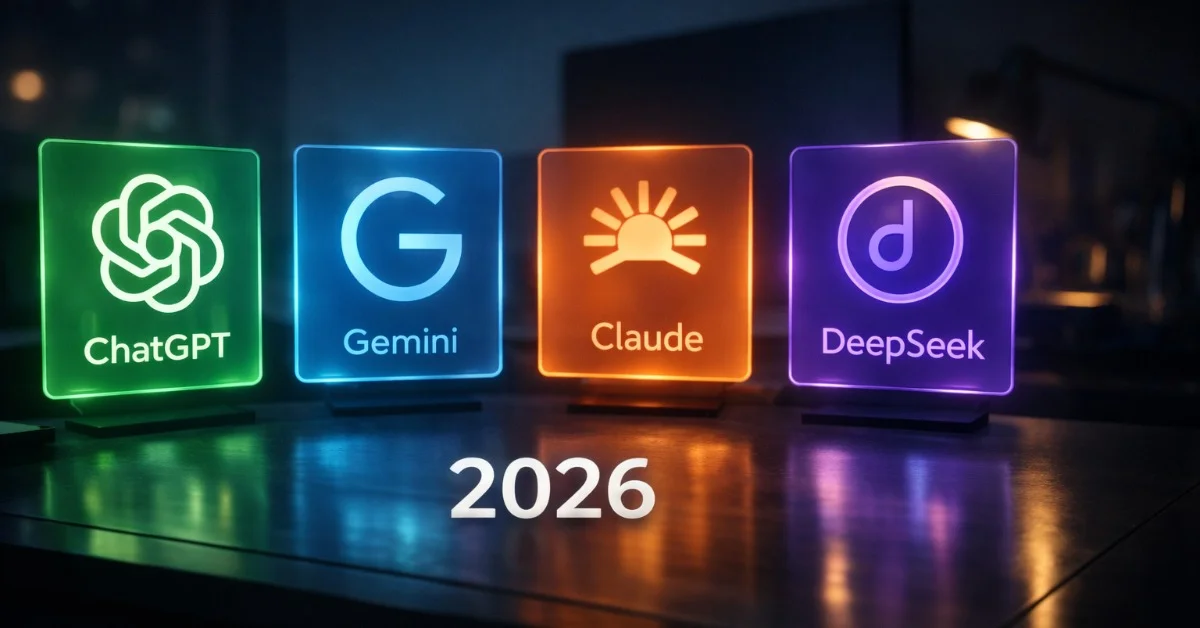 ChatGPT vs Gemini vs Claude vs DeepSeek 2026 : le comparatif honnête