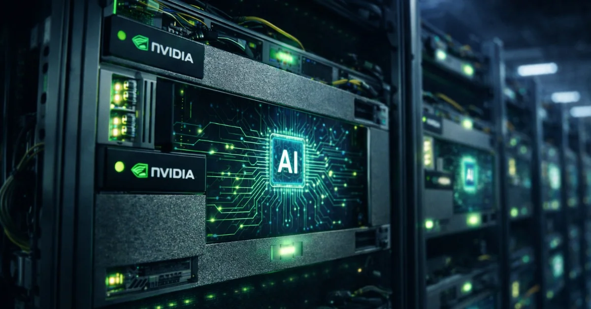 Centro de datos con servidores Nvidia optimizados para inteligencia artificial y alto rendimiento