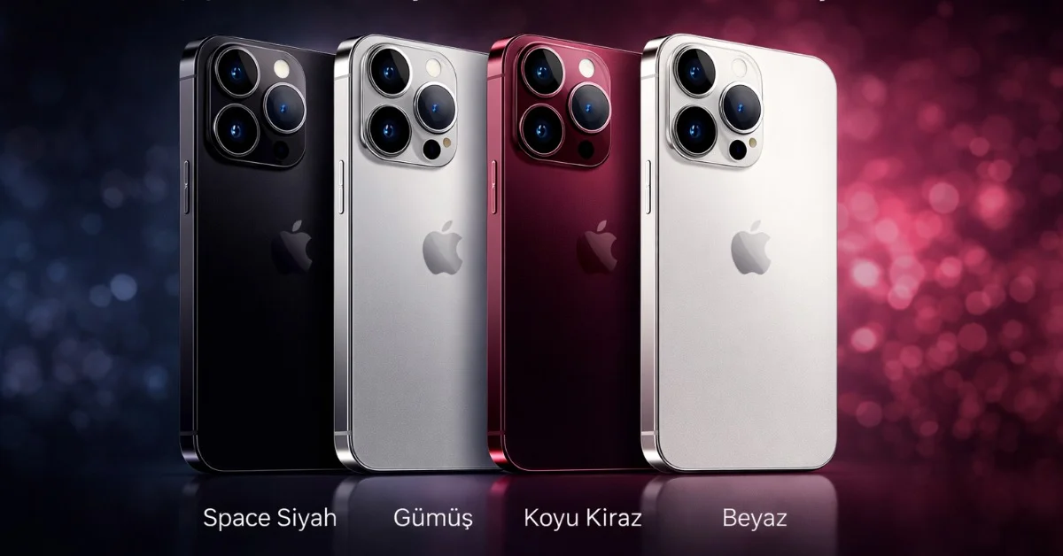iPhone 18 Pro Dark Cherry renk seçeneği konsept tasarımı