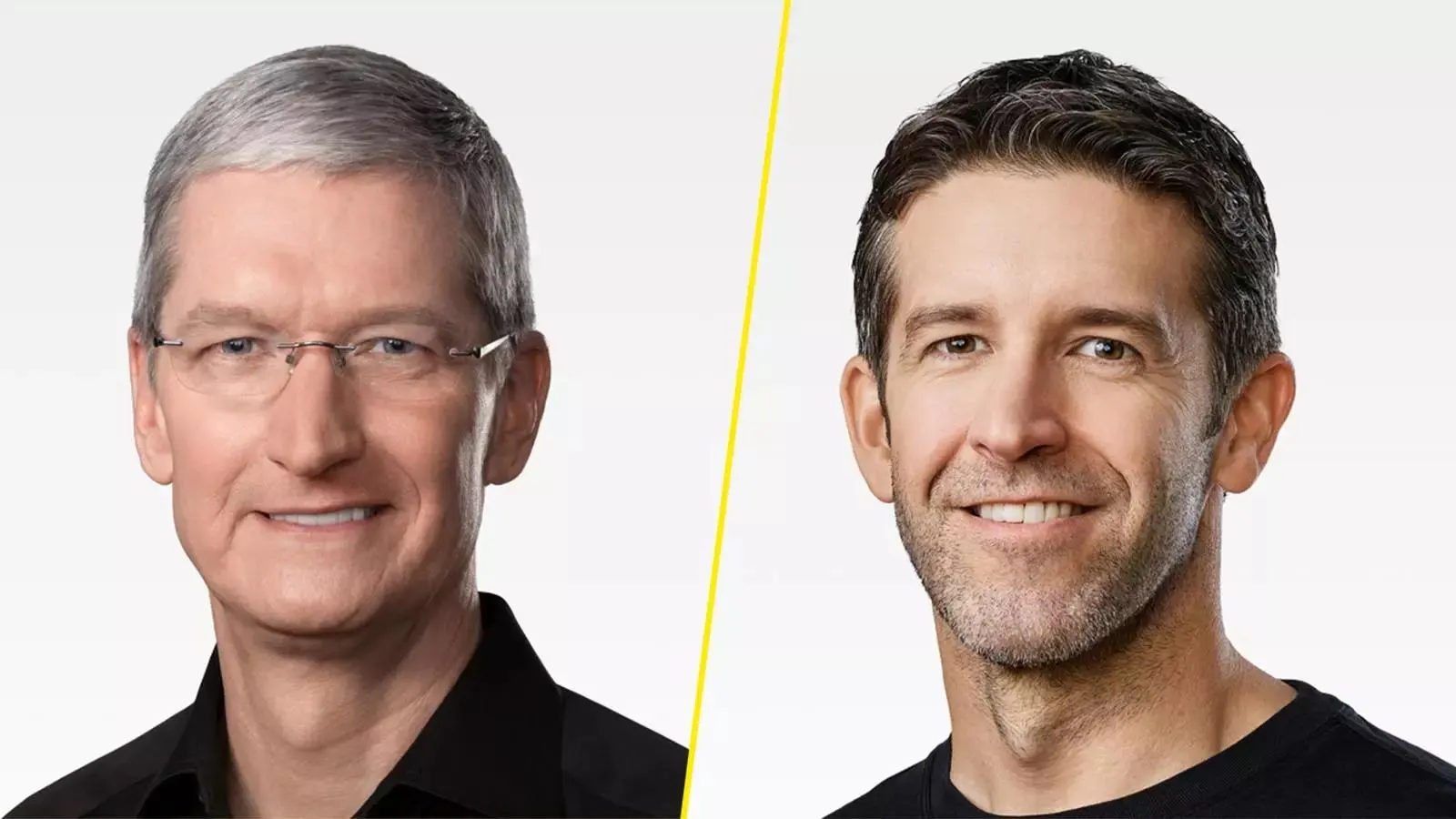Apple’ın yeni CEO’su John Ternus ve Tim Cook portresi
