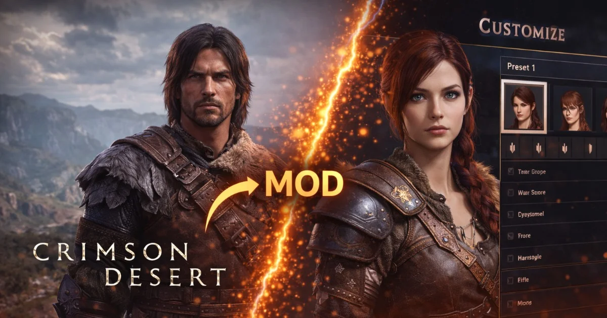 Crimson Desert mod adds female character creator the base game lacks