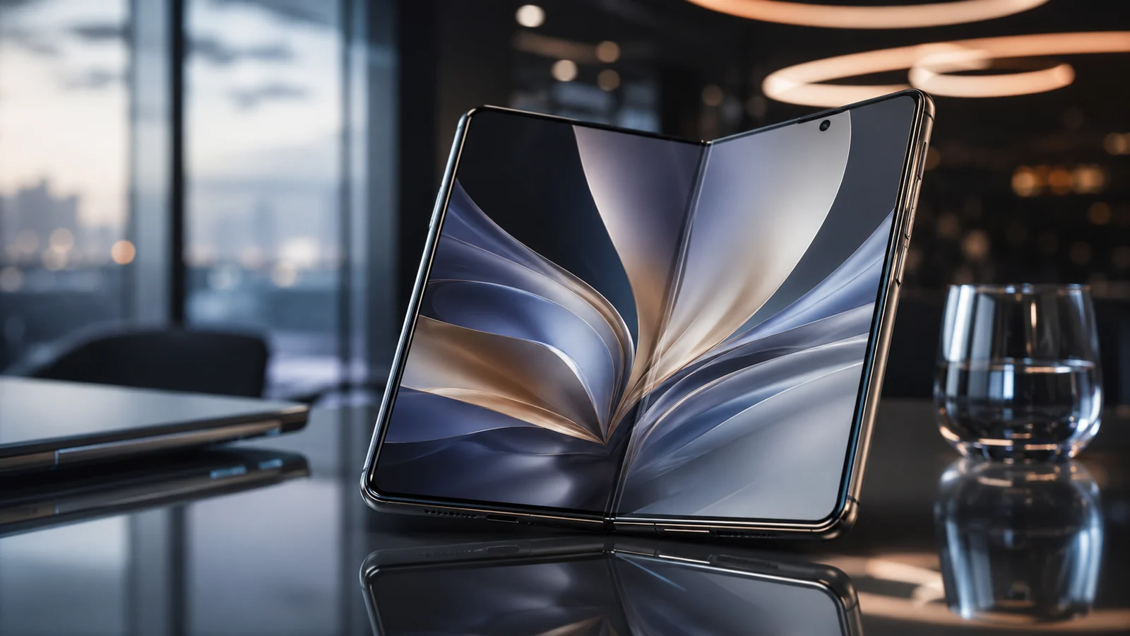 Katlanabilir iPhone Ultra söylentilerini temsil eden premium Apple telefon konsepti
