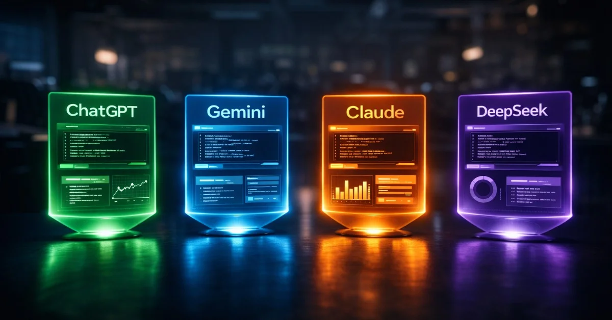 ChatGPT vs Gemini vs Claude vs DeepSeek 2026