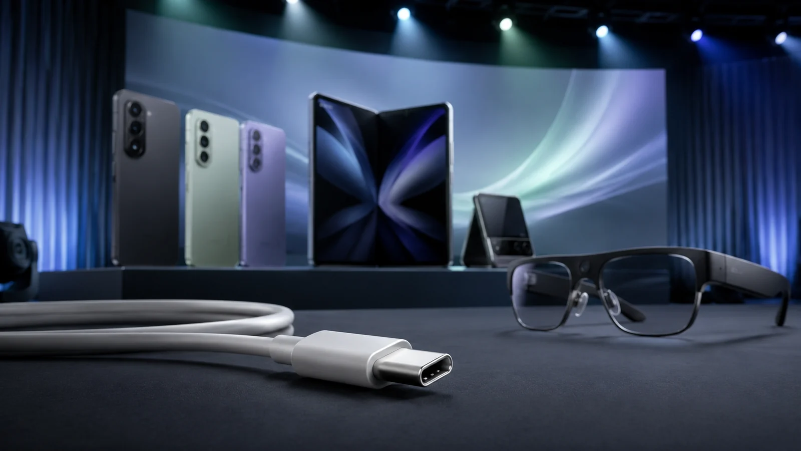 Câble USB blanc illustrant les annonces Android du 12 mai