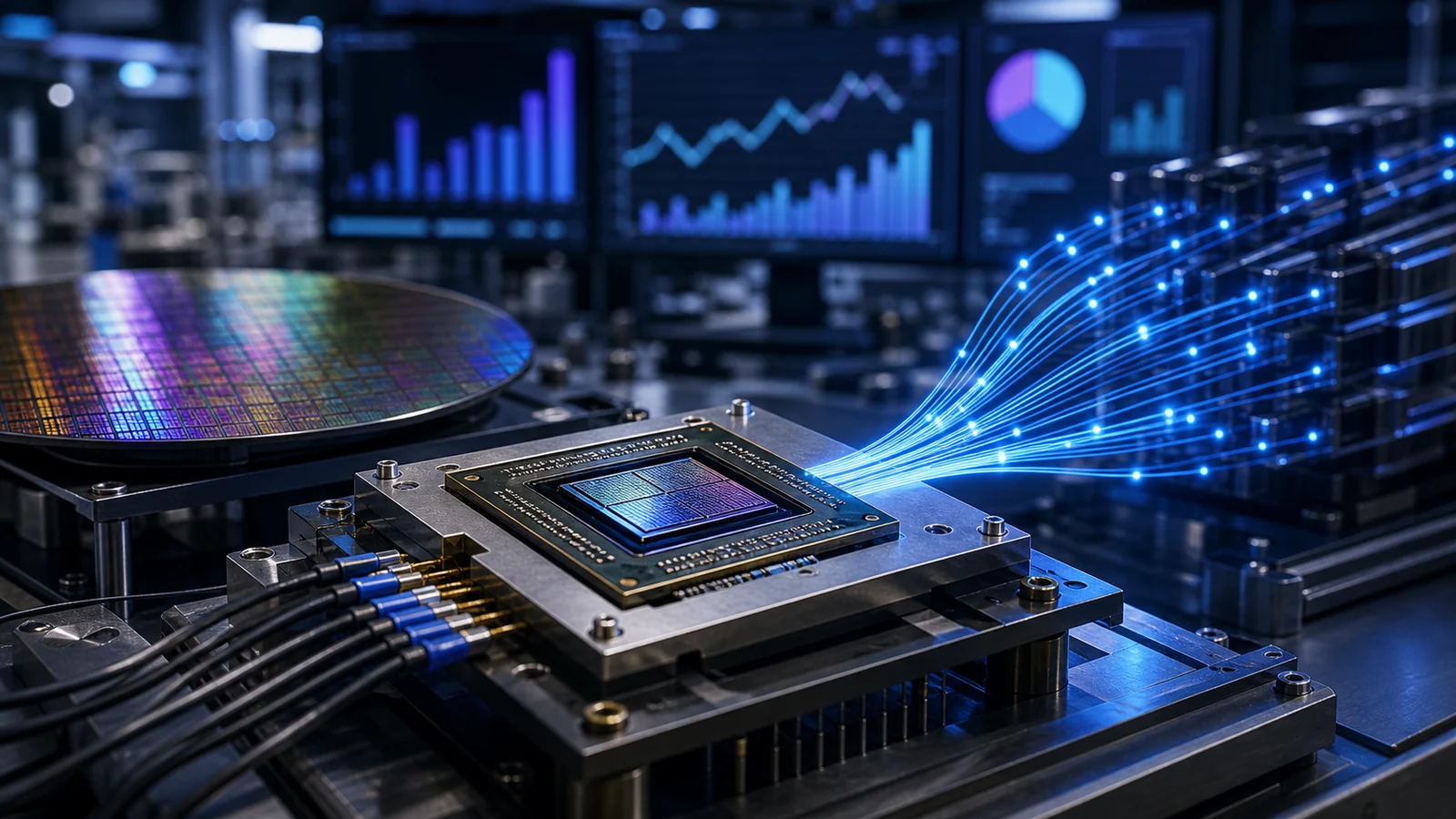 Puce informatique représentant les résultats trimestriels d’Arm