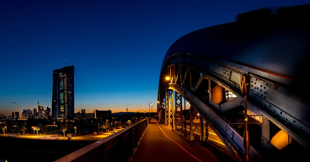 ECB headquarters building financial district Frankfurt