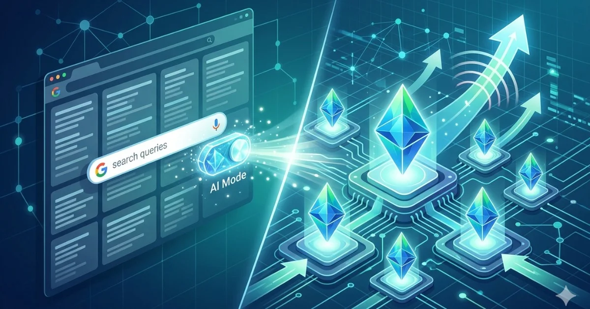 Google AI Mode interface showing conversational search powered by Gemini AI