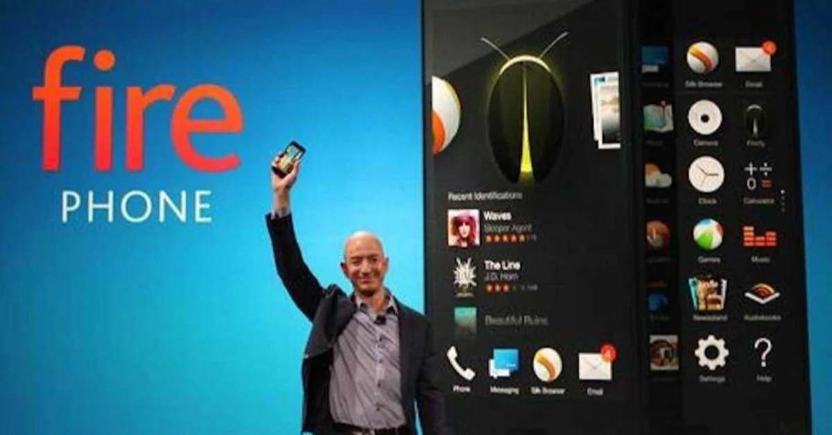 Amazon’un 2014’te tanıttığı Fire Phone lansmanından bir görüntü.