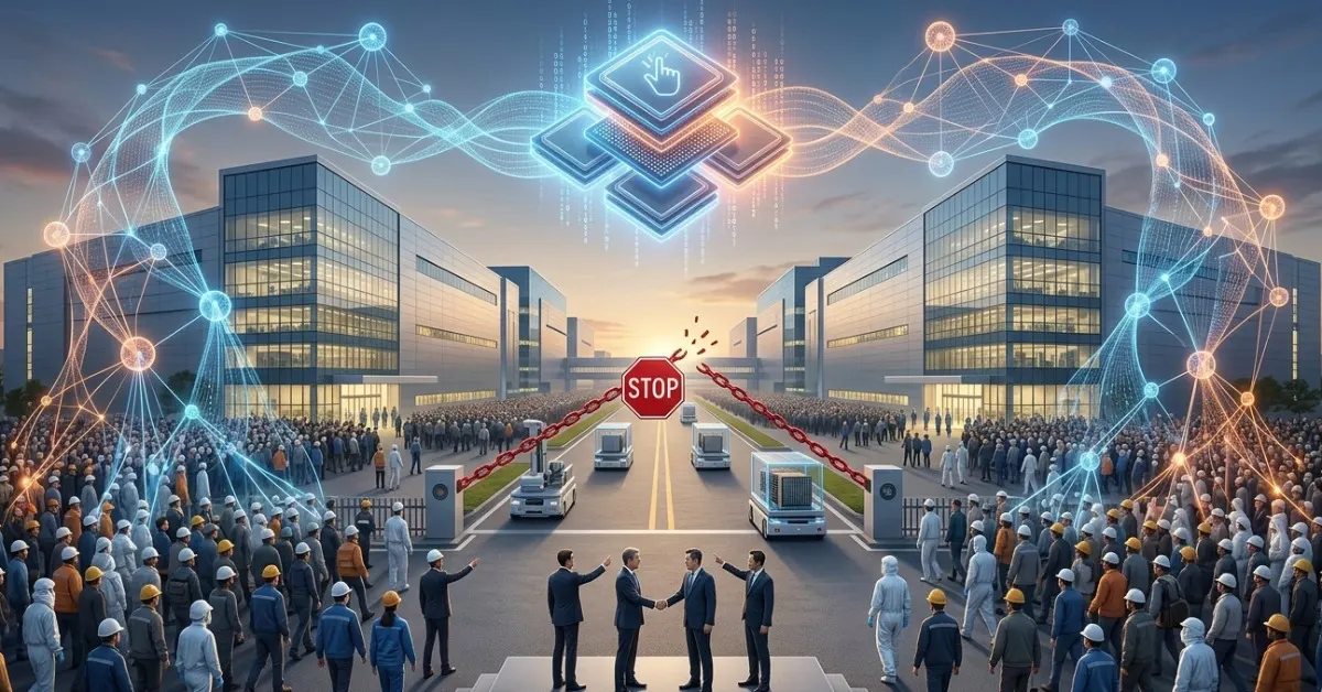 Usine de semi-conducteurs Samsung représentant les négociations salariales et la production de mémoire