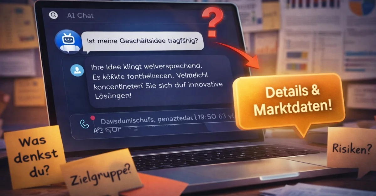 Warum KI Geschäftsideen falsch bewertet
