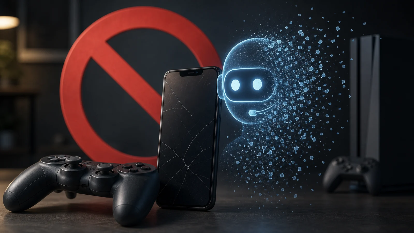 Xbox kumandası, kırık telefon ve Canceled damgası